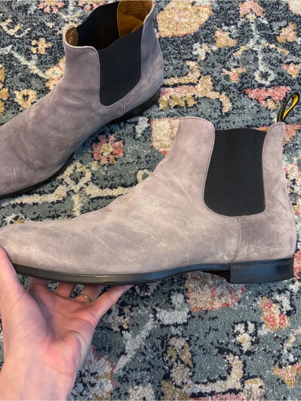 DOUCAL’S Leather Suede Chelsea Boots Grey Sz 43 10